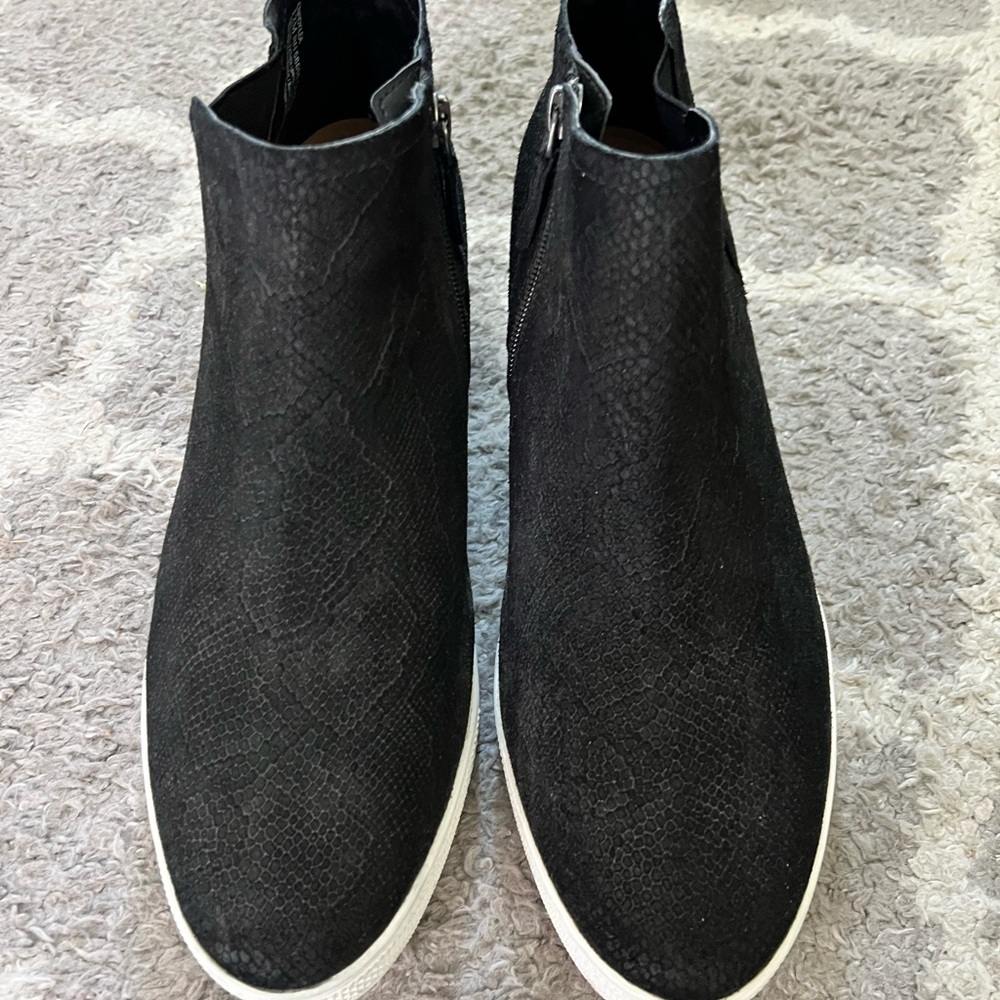 Caslon Black Textured Ankle Boots